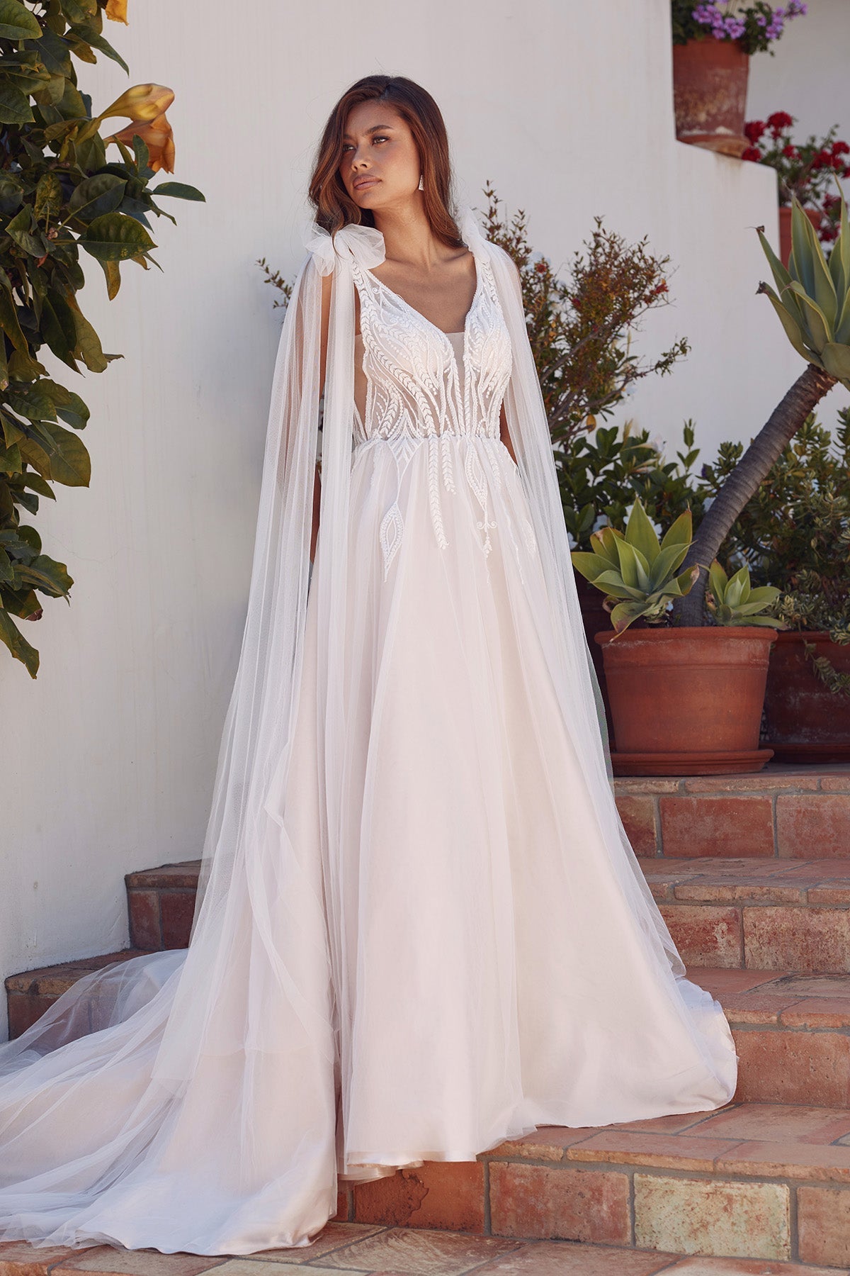 Wedding Dresses Long Bridal Gown Simple Wedding Dress Nude