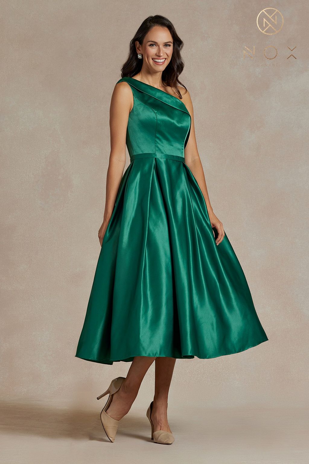 Homecoming Dresses Long One Shoulder Formal Dress Emerald
