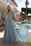 Plus Size Dresses Long Mother of the Bride Plus Size Dress Sea Blue