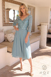 Cocktail Dresses Short Mother of the Bride Plus Size Dress Sea Blue