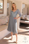 Cocktail Dresses Short Mother of the Bride Plus Size Dress Smoky Blue