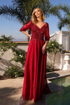 Plus Size Dresses Plus Size Long Formal Mother of the Bride Dress Burgundy