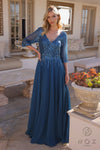 Plus Size Dresses Plus Size Long Formal Mother of the Bride Dress Ink Blue