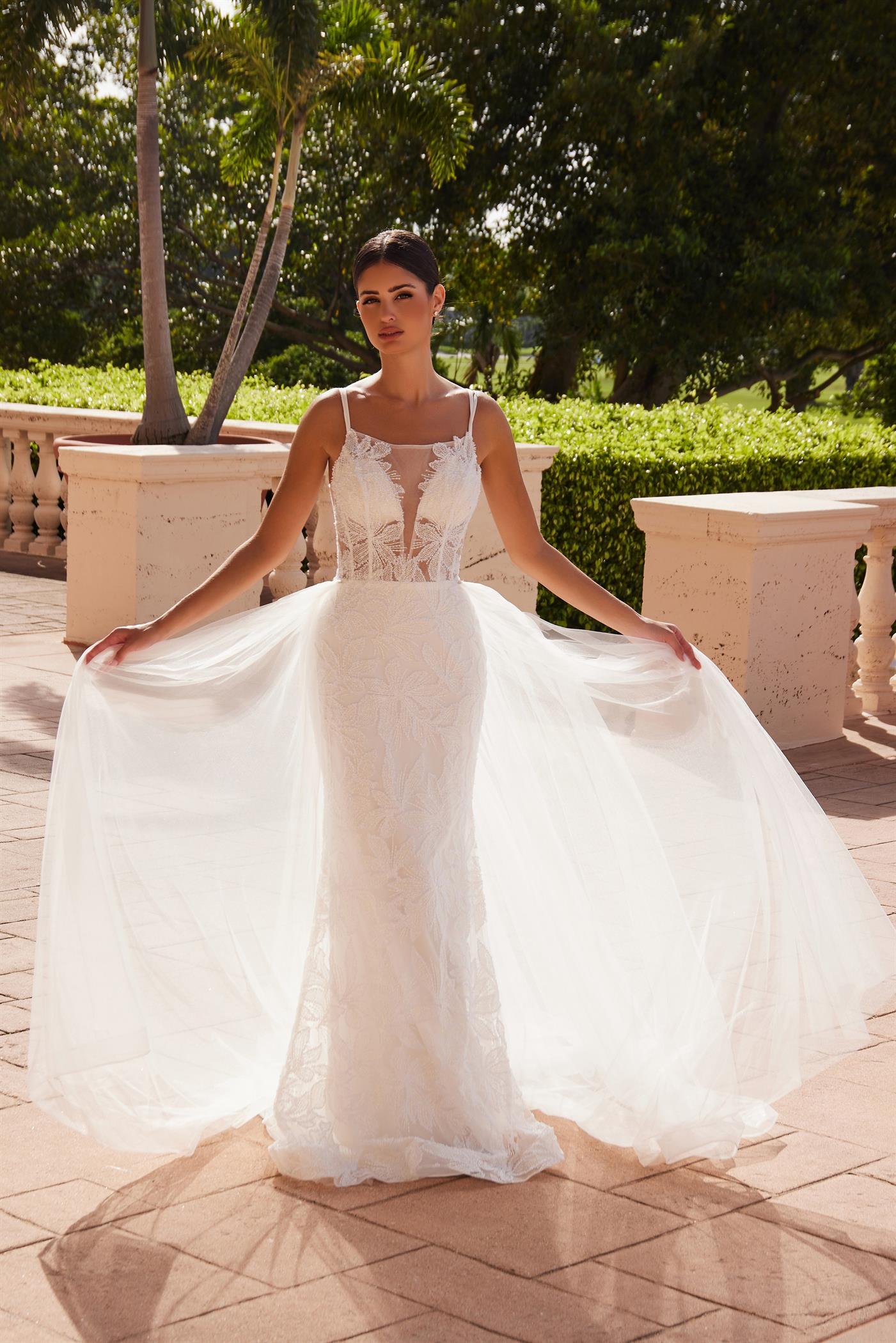 Wedding Dresses Long Beaded Wedding Dress White