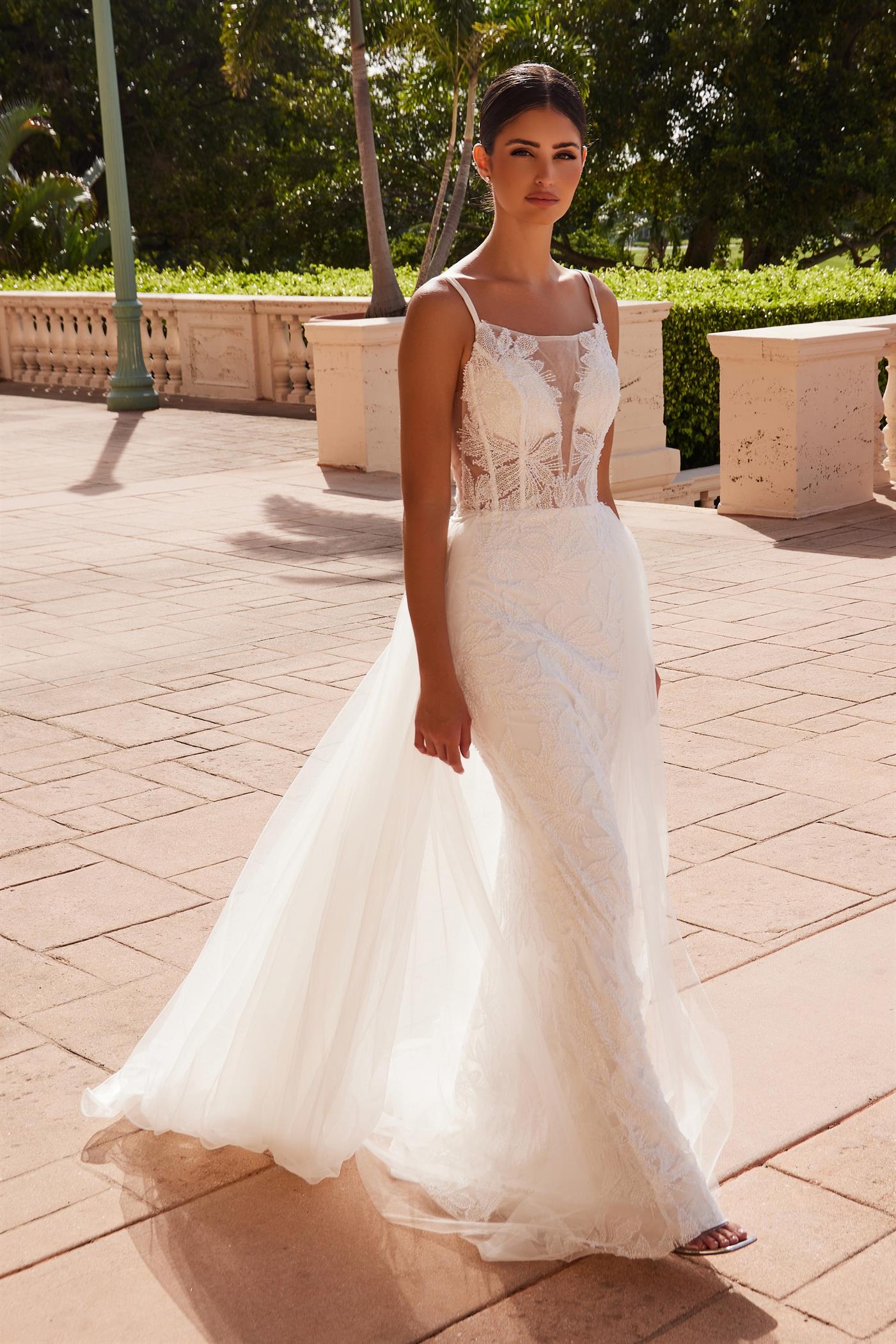 Wedding Dresses Long Beaded Wedding Dress White