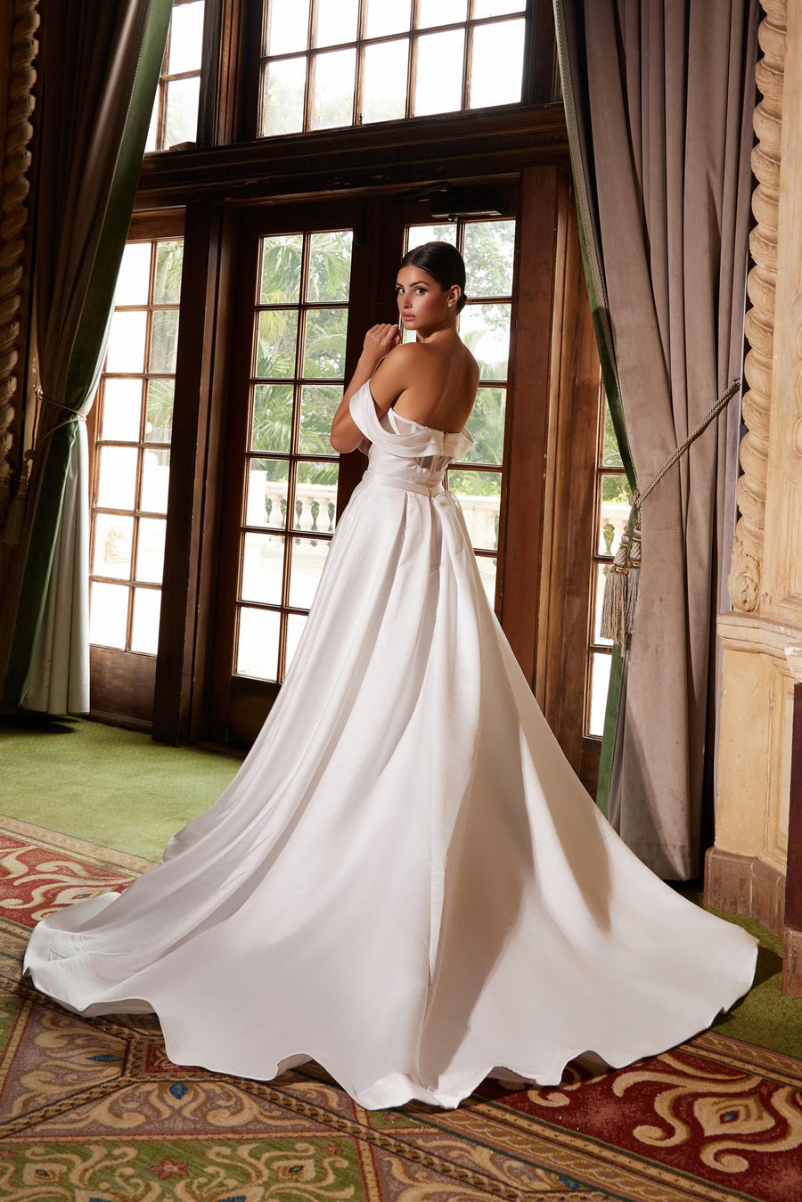 Wedding Dresses Long Bridal Gown Slit Wedding Dress White