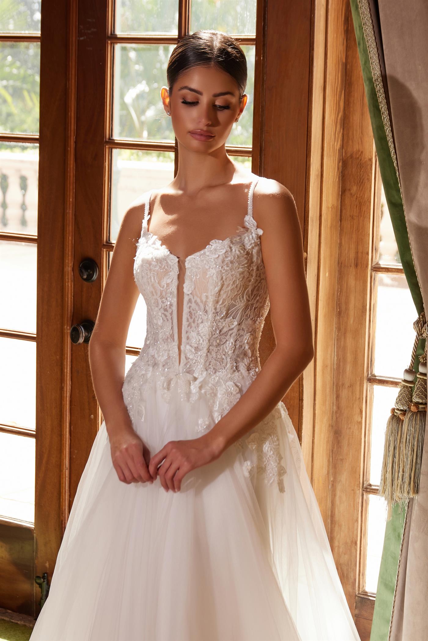 Wedding Dresses A Line Long Wedding Dress White