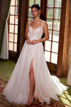 Wedding Dresses Long A Line Layered Wedding Dress White Nude