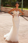 Wedding Dresses Long Bridal Gown Floral Wedding Dress  White