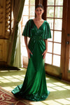 Mother of the Bride Dresses Long Metallic Mother of the Bride Formal Dress Green