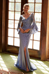 Mother of the Bride Dresses Long Glitter A Line Mother of the Bride Dress Dusty Blue