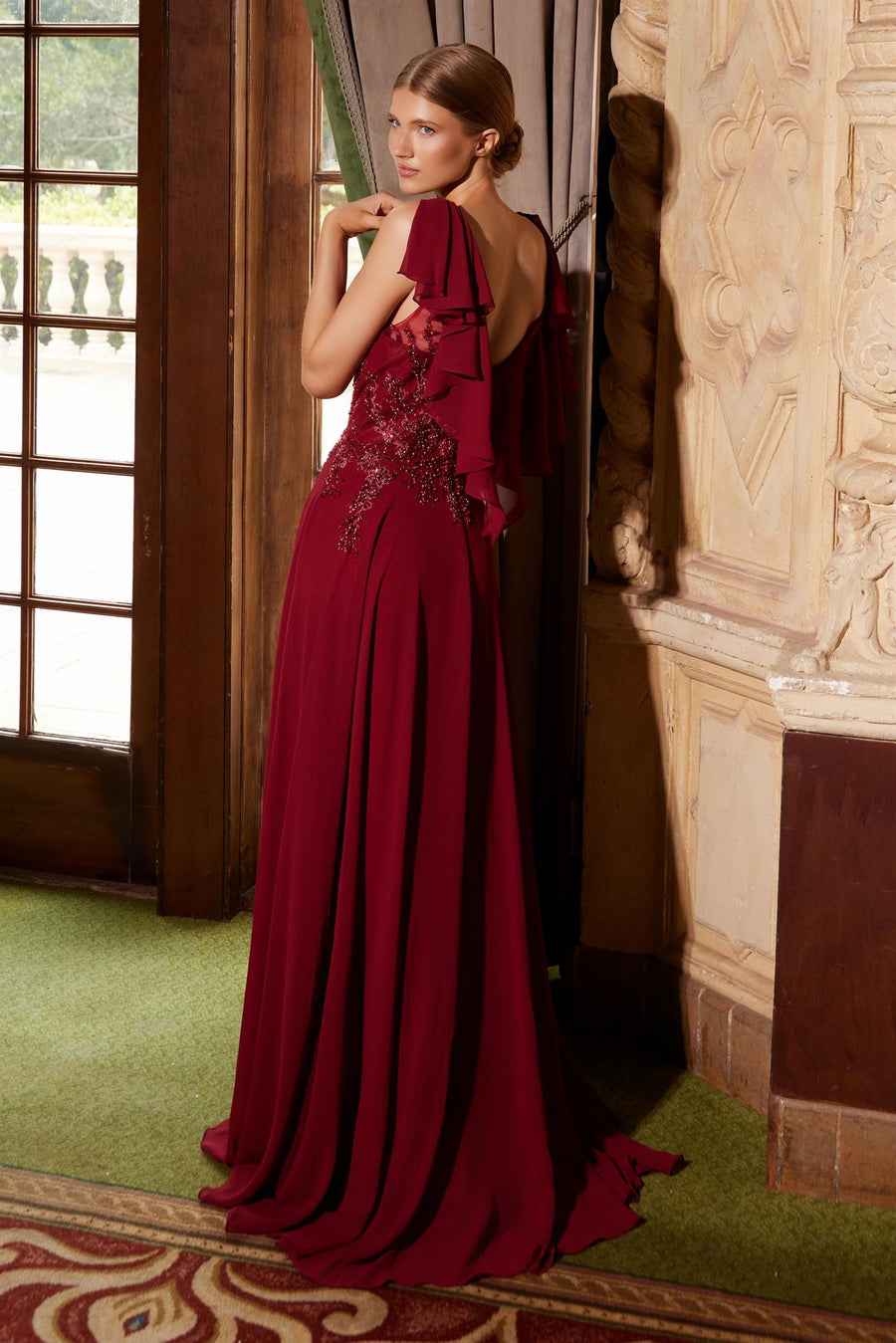 Plus Size Dresses Plus Size Long Formal A Line Evening Dress Burgundy