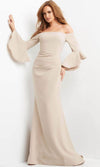 Mother of the Bride Dresses Mother of the Bride Off Shoulder Bell Sleeve Dress Champagne