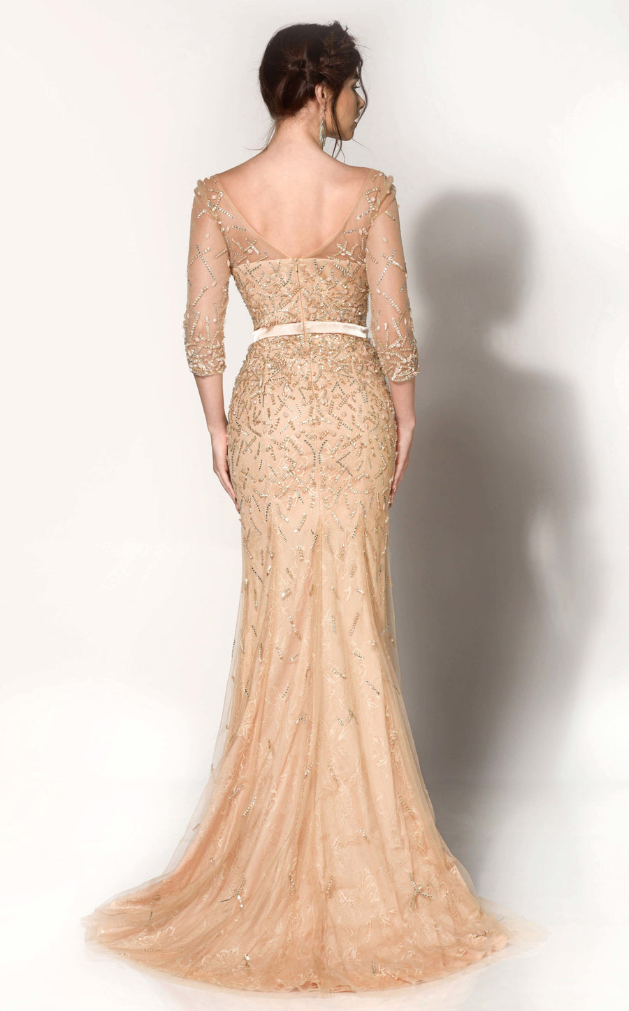 Formal Dresses Long Beaded Sequin Evening Formal Dress Gold