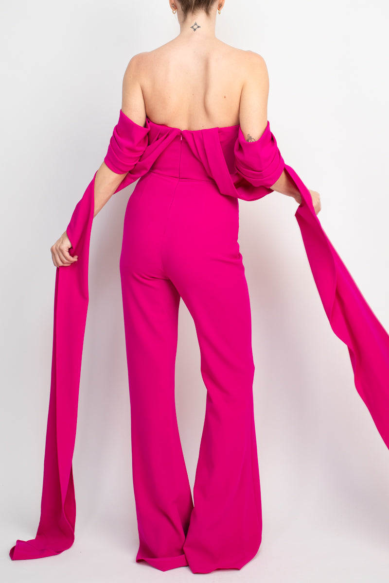Jumpsuit Long Formal Jumpsuit Fuchsia