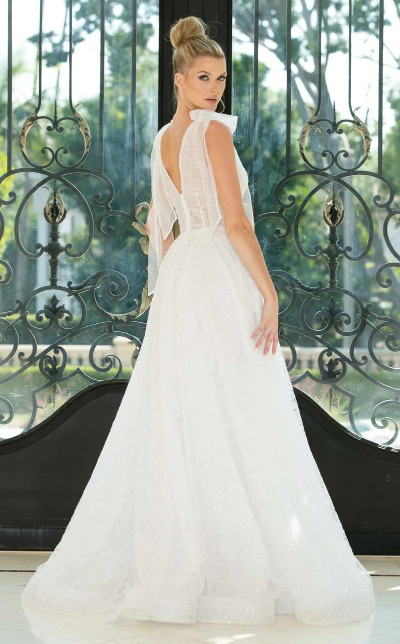 Wedding Dresses Long Bridal Glitter Wedding A Line Dress White