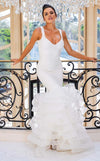 Wedding Dresses Long Mermaid Wedding Ruffle Dress White