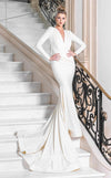Wedding Dresses Long Simple Bridal Wedding Dress White