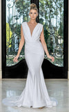 Wedding Dresses Long Fitted Wedding Dress White