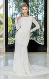 Wedding Dresses Bridal Lace Long Sleeve Wedding Dress White