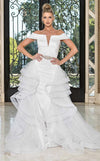 Wedding Dresses Simple Long Bridal Beaded Wedding Dress White