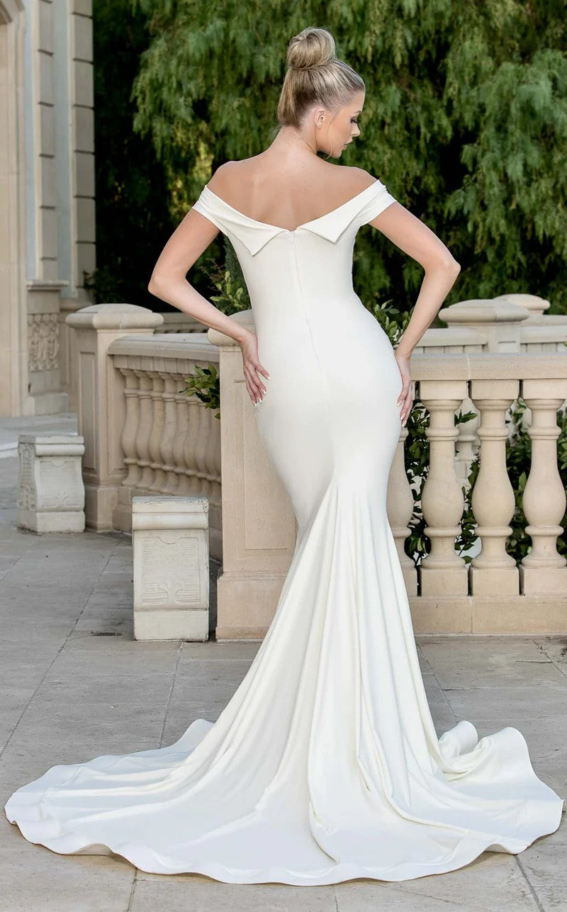 Wedding Dresses Simple Mermaid Long Wedding Dress White