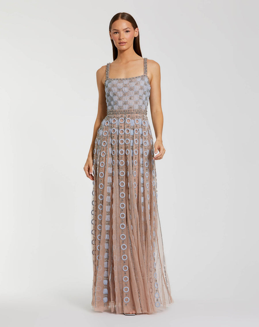 Prom Dresses Long Formal A Line Beaded Prom Dress Powder Blue