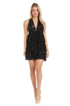 Cocktail Dresses Short Layered Sequin Cocktail Dress Black