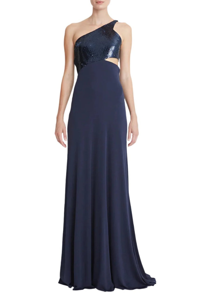 Formal Dresses Long Formal A Line Sequin Prom Dress Navy