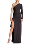 Formal Dresses Long Fitted Formal Ruffle Evening Dress Black