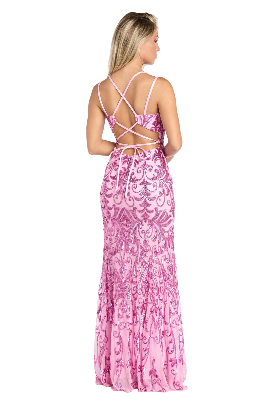 Prom Dresses Prom Fitted Long Formal Sequin DressPink