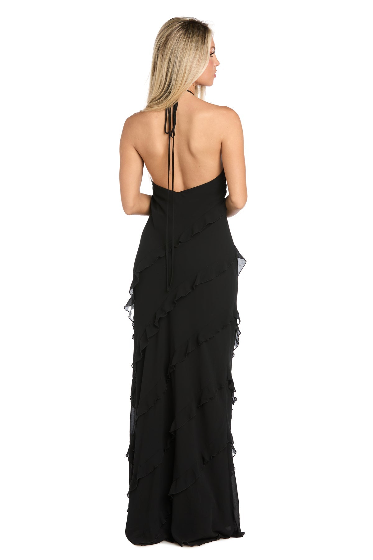 Prom Dresses Long Formal Ruffle Prom Dress Black