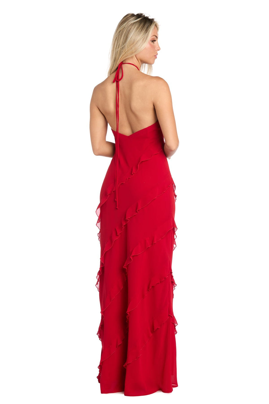 Prom Dresses Long Formal Ruffle Prom Dress Red