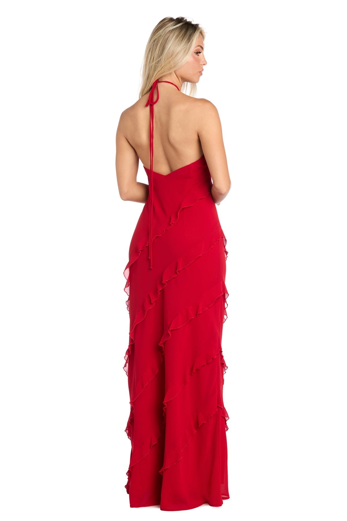 Prom Dresses Long Formal Ruffle Prom Dress Red
