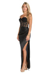 Prom Dresses Long Formal Fitted Corset Prom Dress Black