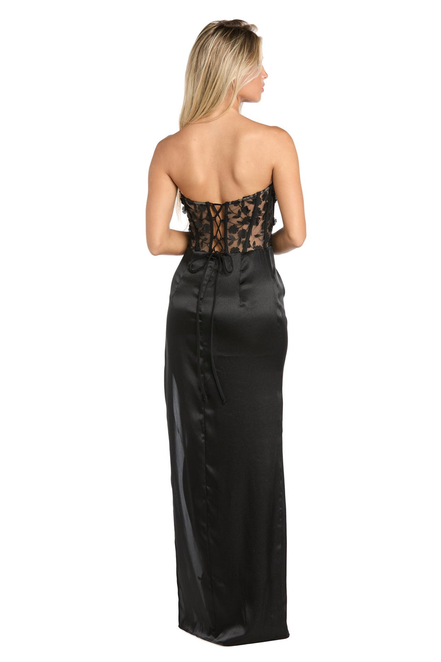 Prom Dresses Long Formal Fitted Corset Prom Dress Black