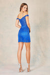 Cocktail Dresses Short Homecoming Fitted Mini Cocktail Dress Royal Blue
