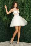 Wedding Dresses Short Homecoming Corset Wedding Dress White