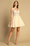 Cocktail Dresses Short Cocktail A Line Glitter Mini Dress Champagne