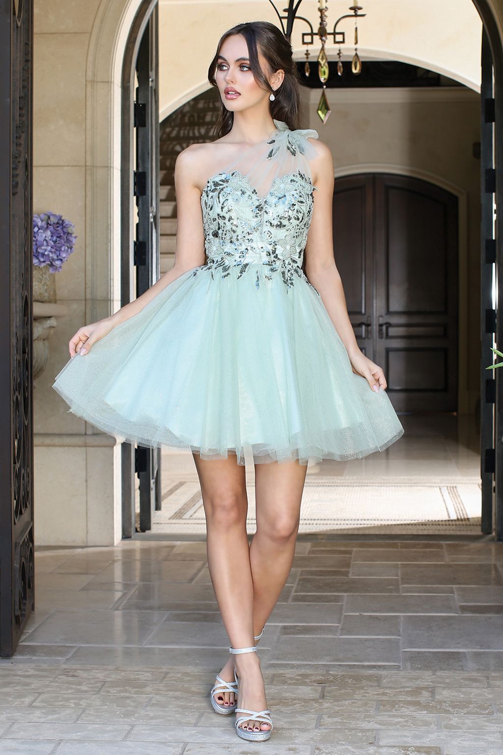 Cocktail Dresses Homecoming A Line Short Prom Dress Sage