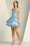 Cocktail Dresses Homecoming Short Glitter Corset Prom Dress Baby Blue