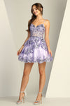 Cocktail Dresses Homecoming Short Glitter Corset Prom Dress Lilac
