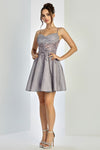 Cocktail Dresses Short Homecoming Glitter Corset Prom Dress Lavender