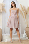 Cocktail Dresses Short Homecoming Glitter Corset Prom Dress Rose Gold