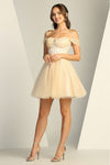 Cocktail Dresses Homecoming Short Glitter Cocktail Prom Dress Champagne