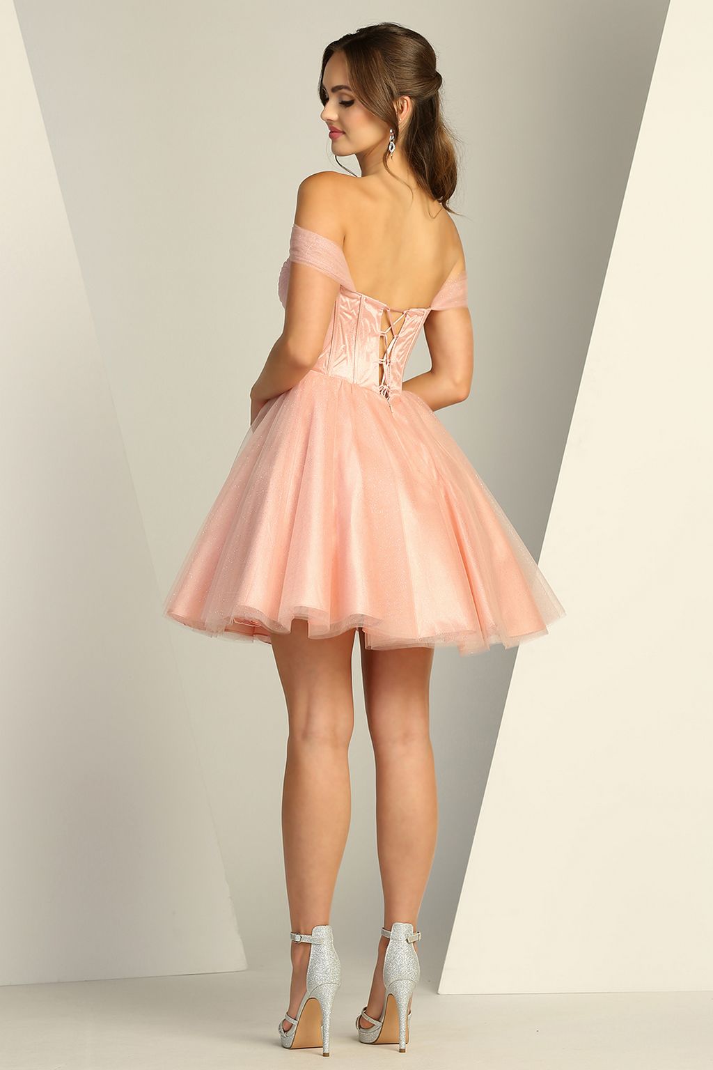 Cocktail Dresses Homecoming Short Glitter Cocktail Prom Dress Rose