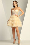 Cocktail Dresses Homecoming Short Glitter Prom Cocktail Dress Champagne