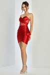 Cocktail Dresses Short Fitted Corset Homecoming Cocktail Dress Red