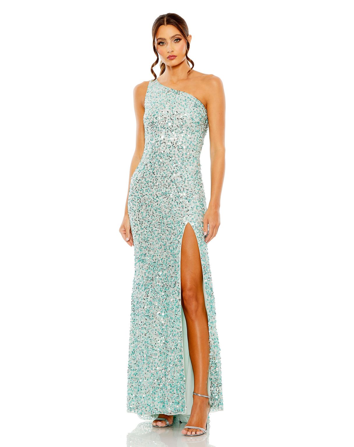 Prom Dresses Long One Shoulder Prom Dress Aqua