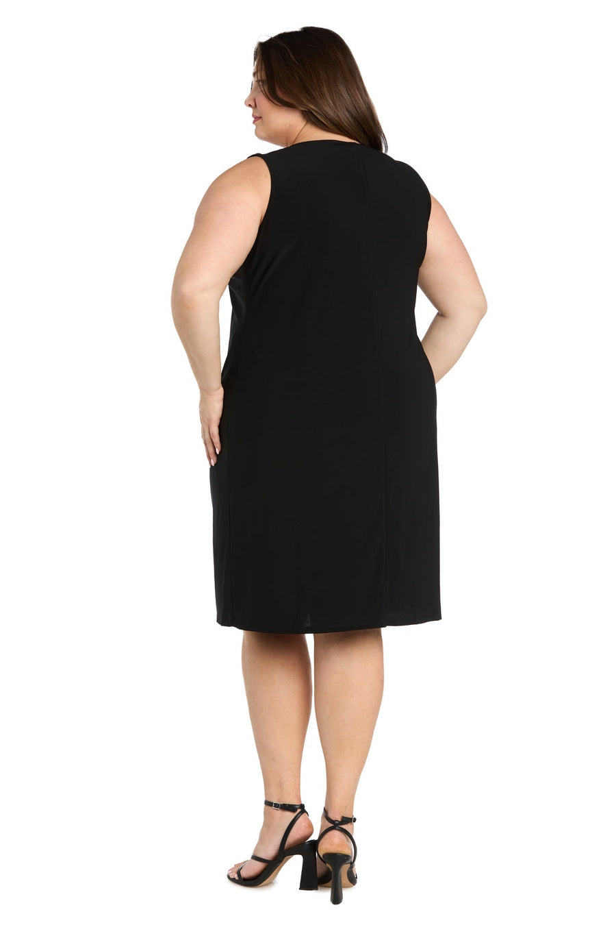 Plus Size Dresses rinted Jacket Plus Size Short Dress Black/Pink